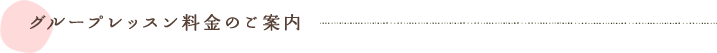 レッスン料金のご案内